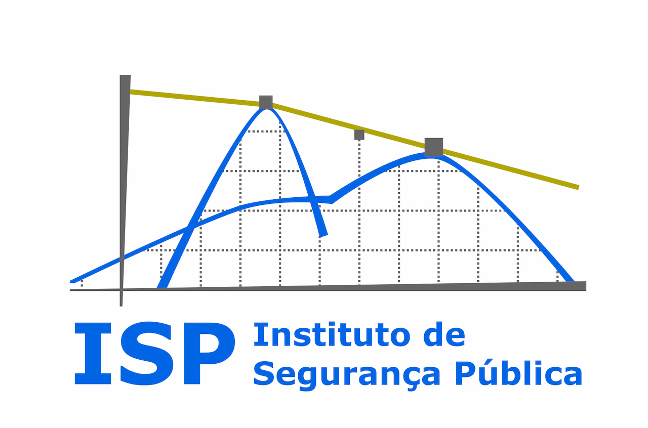 logo do instituto de segurança publica do Rio de Janeiro, responsável por dados da diminuição de crimes no Rio de Janeiro