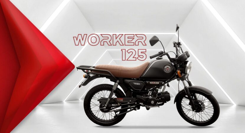 Imagem motocicleta Shineray Worker 125 Preto fosco com banco café