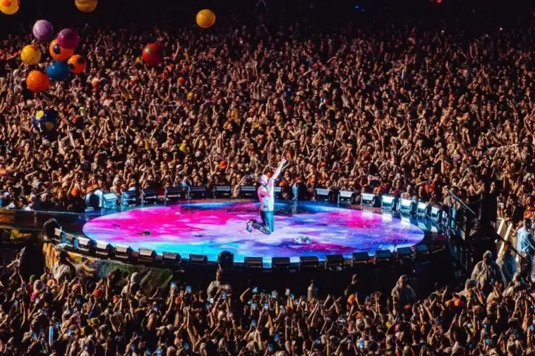 Imagem de show do Coldplay no Rock in Rio