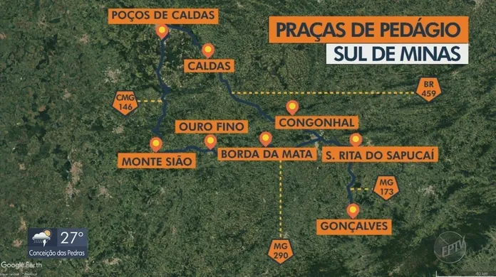 Novas praças concedidas em consórcio para as Rodovias do Sul de Minas