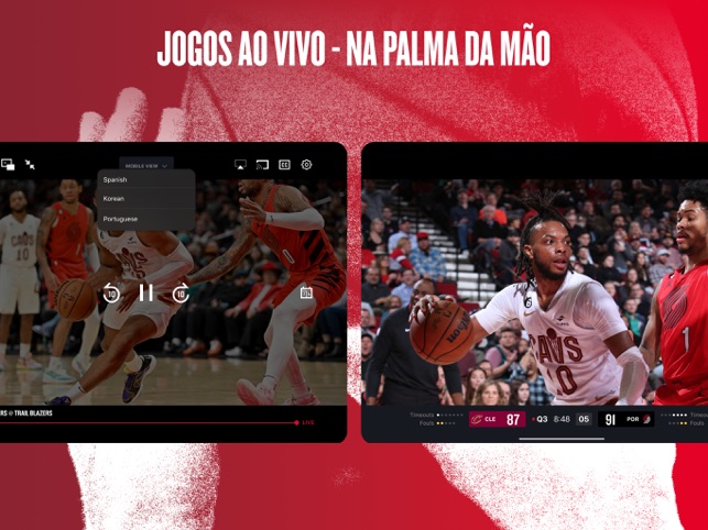 Imagem do app da NBA na apple store