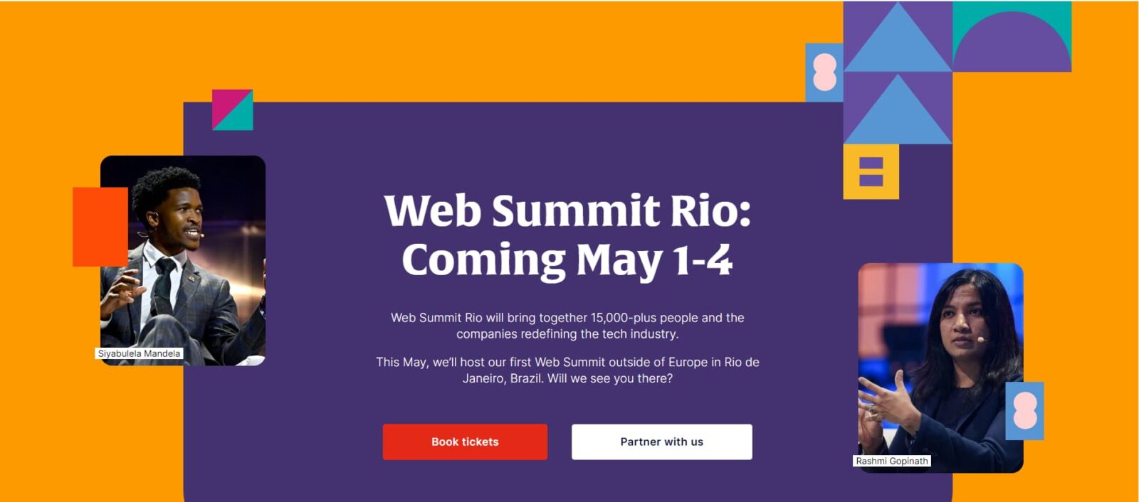 Imagem do evento Web Summit, que virá para o Rio este ano